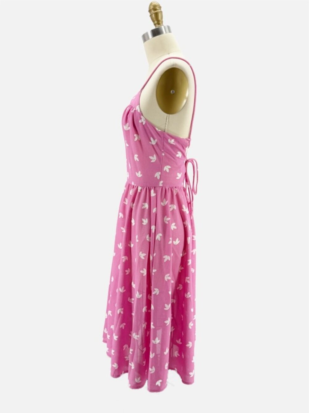 Avon Fashions Vtg 80s Pink Floral Sundress XS 11/12 - Picture 4 of 8